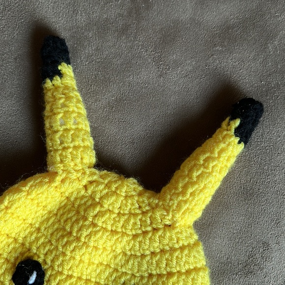 Pokémon Pikachu Handmade Crocheted Beanie Hat - Picture 3 of 11